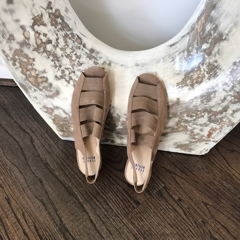 Stuart Weitzman suede, wedge, sandals