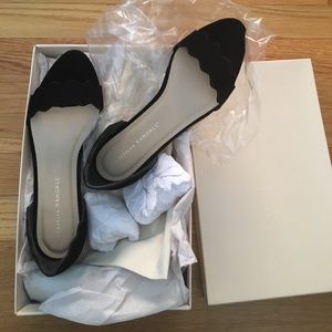 Loeffler Randall black suede sandals