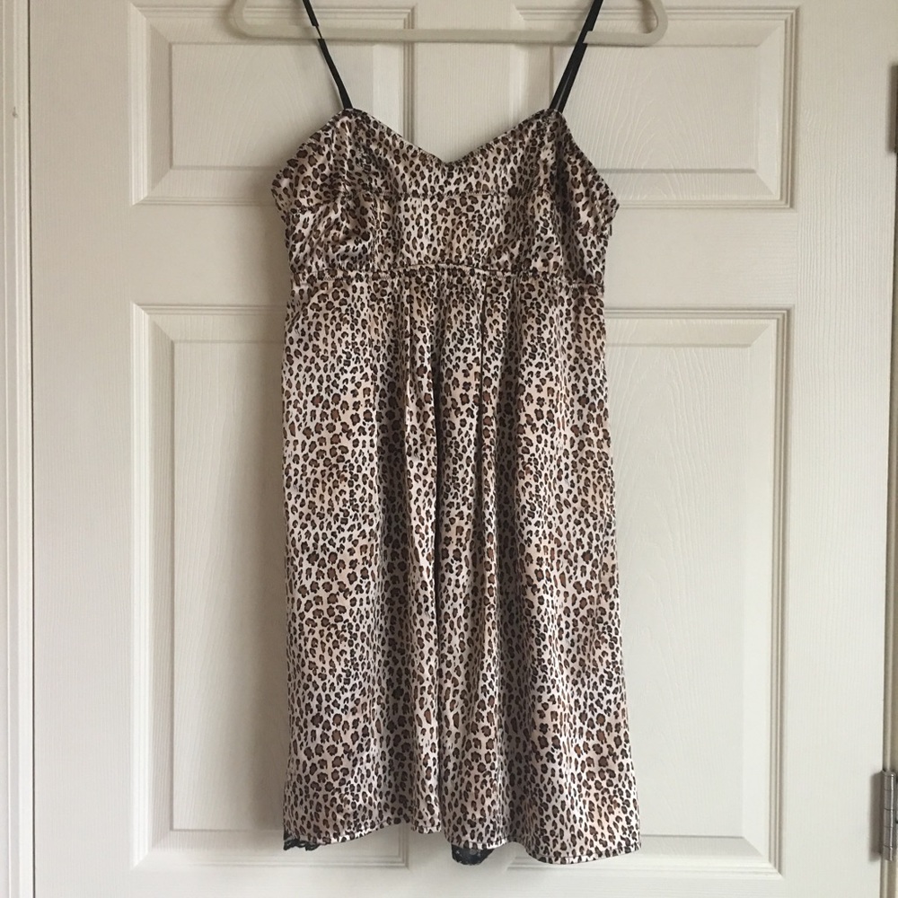 RAMPAGE Silky Leopard Print Dress