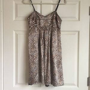 RAMPAGE Silky Leopard Print Dress