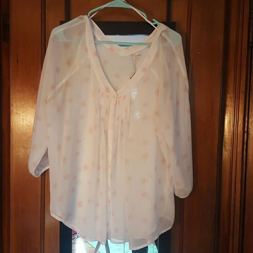 Sheer white blouse