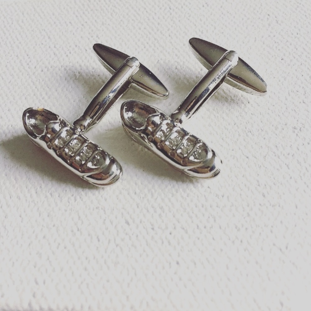 Running shoes cufflinks