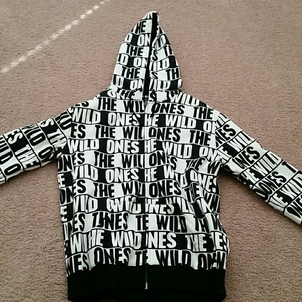 Never worn all over print "Wild Ones" Hoodie