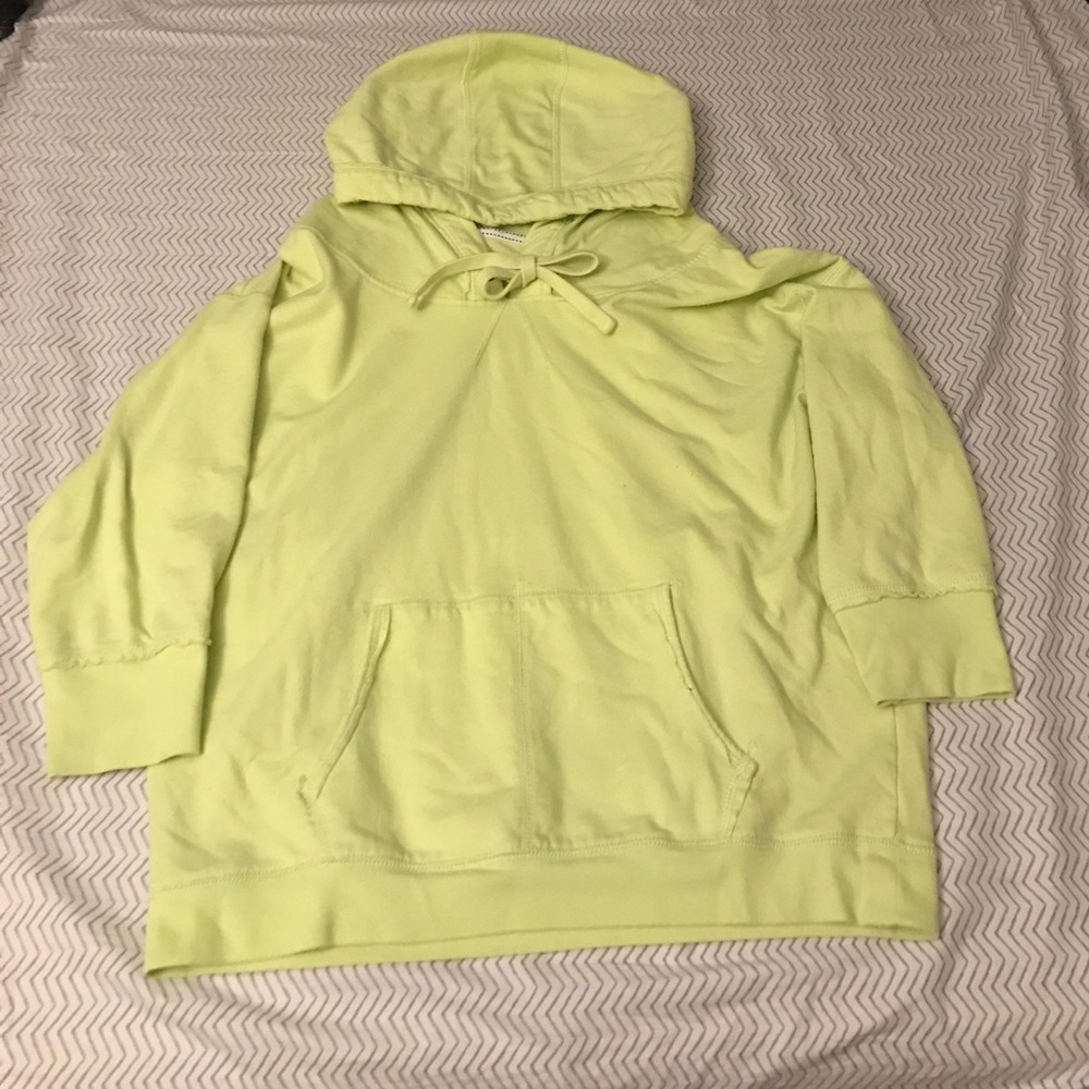 Pale Yellow Aerie Hoodie. 3-4 Sleeve
