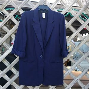 Professional Blue Androgynous Blazer