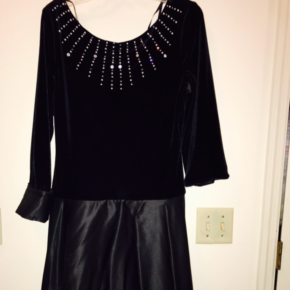 Studded black maxi dress