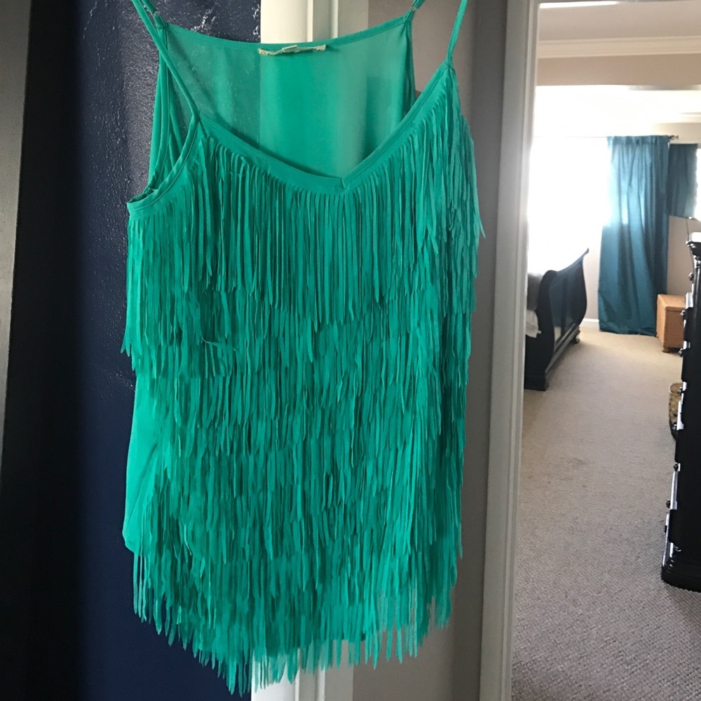 Cute green shag top