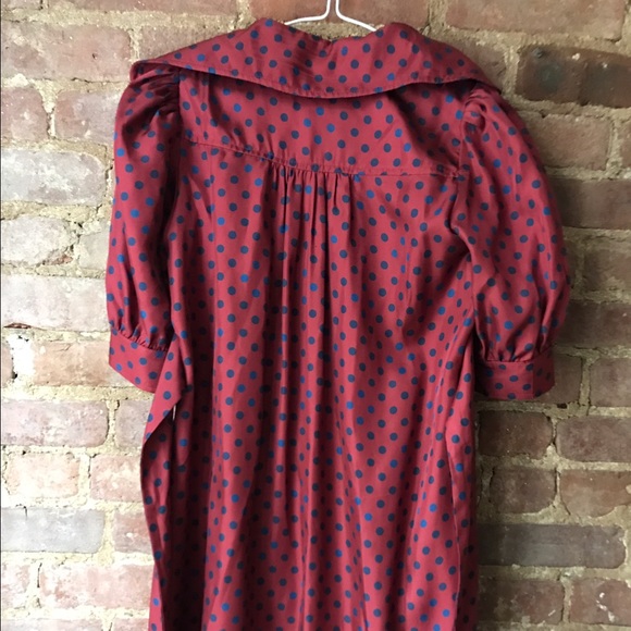 Betsy Johnson Collared 100% Silk Dress - Picture 3 of 3