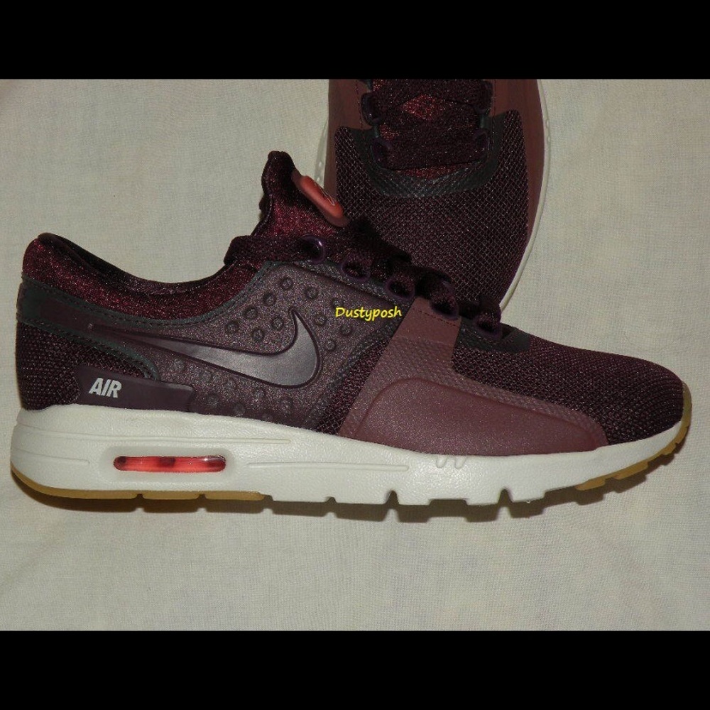 Nike Air Max Zero Night Maroon Sneakers Shoes New - Picture 2 of 5