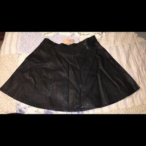 Leather Skater Skirt