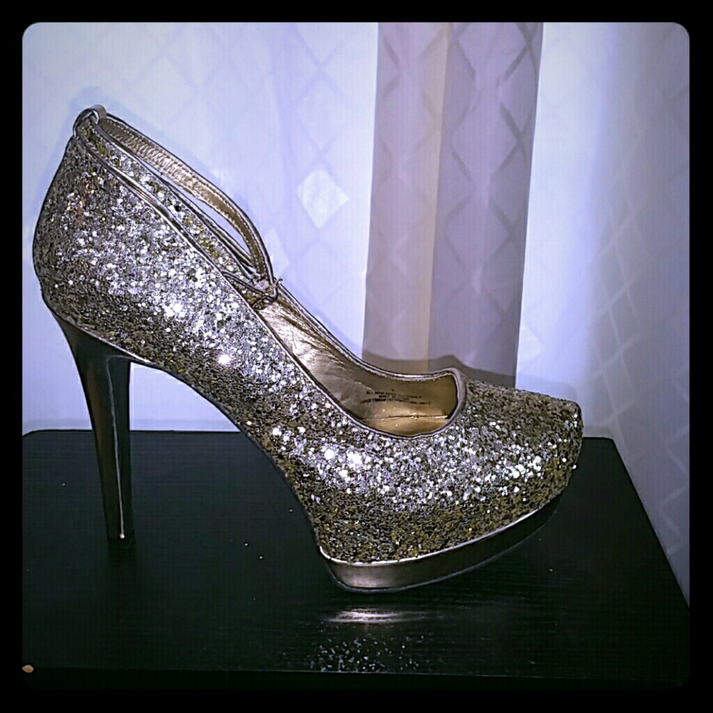 Glitter Gold Heels
