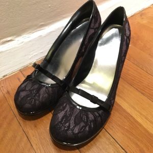 Black lace Mary Jane's