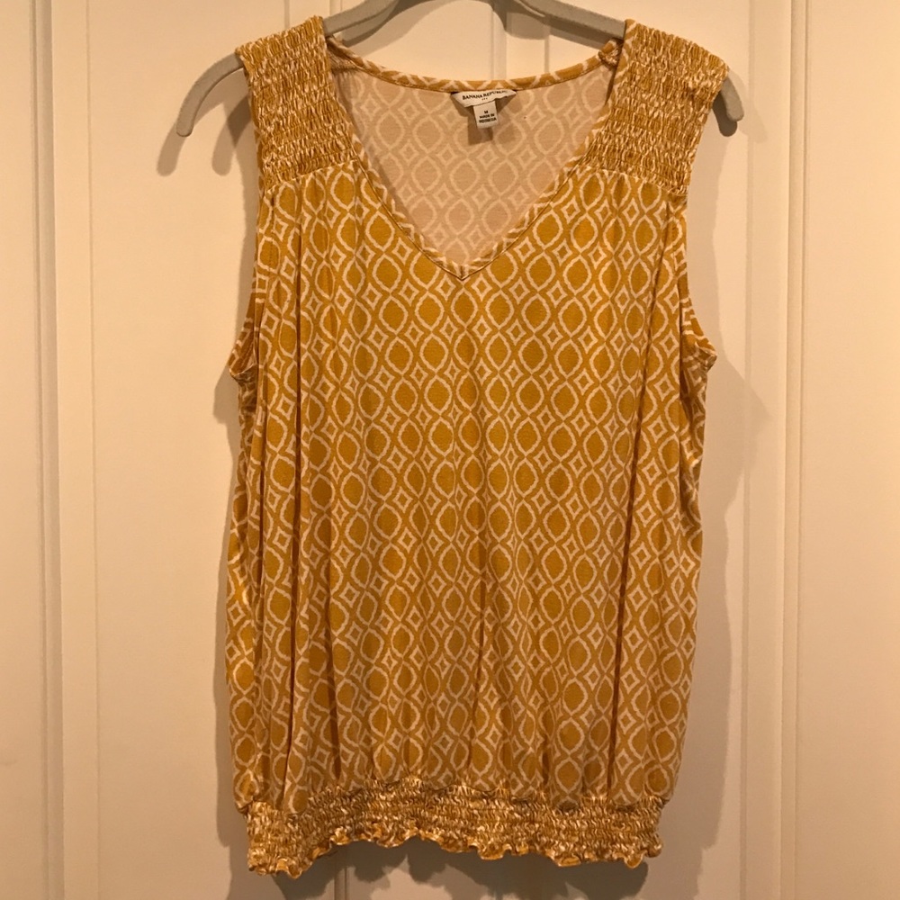 Mustard yellow banana republic tank top