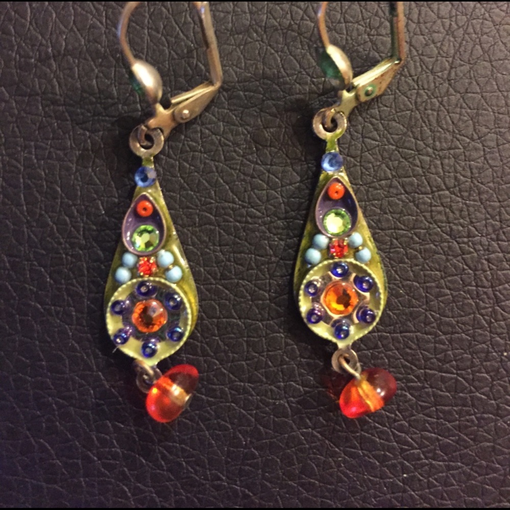 Pretty beaded pierced earrings