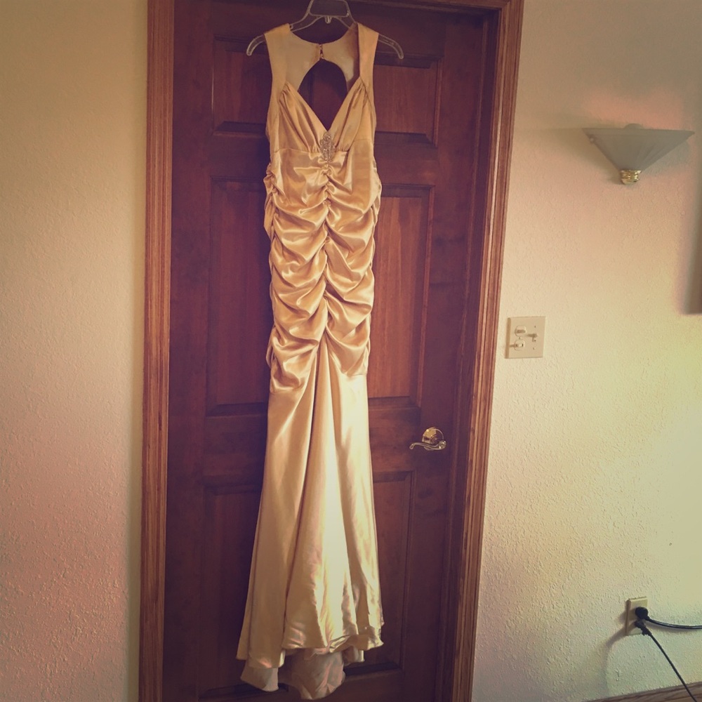Jessica McClintock gold gown