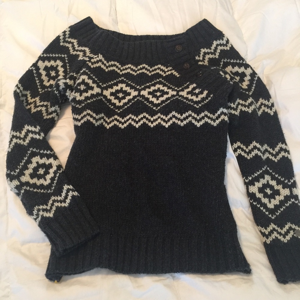 Lole boat neck fair isle sweater, sz M