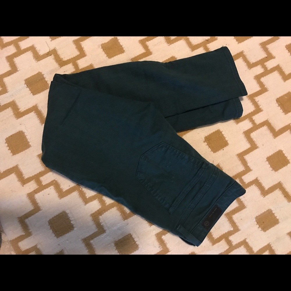 AG Stevie Ankle Jeans, Hunter Green