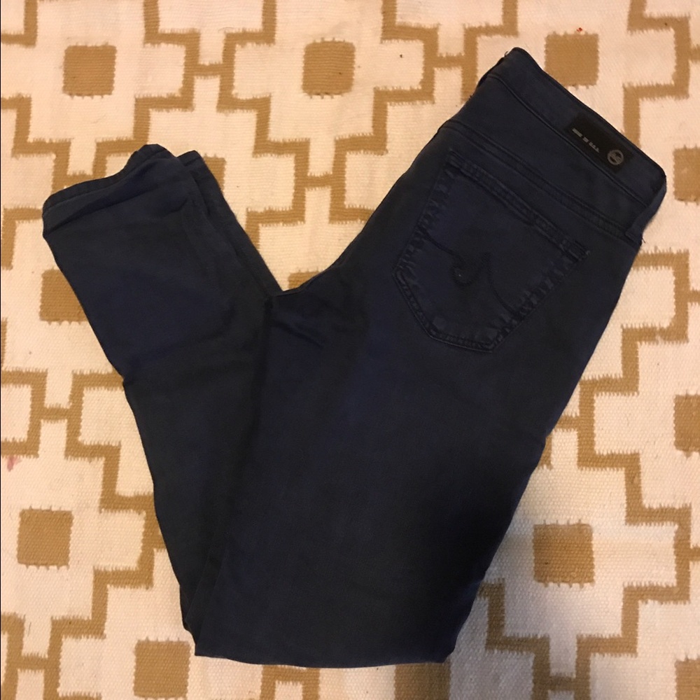 AG Stevie Ankle Jeans, Navy Blue
