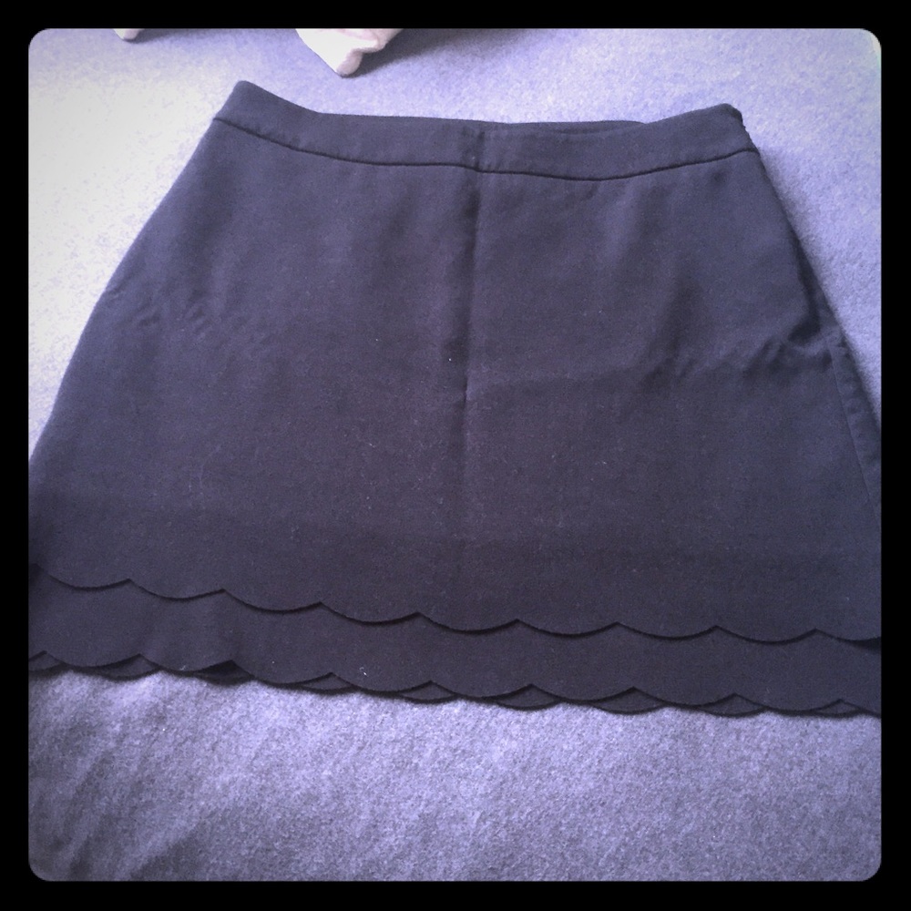 Black skirt, scalloped bottom