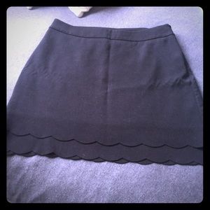 Black skirt, scalloped bottom