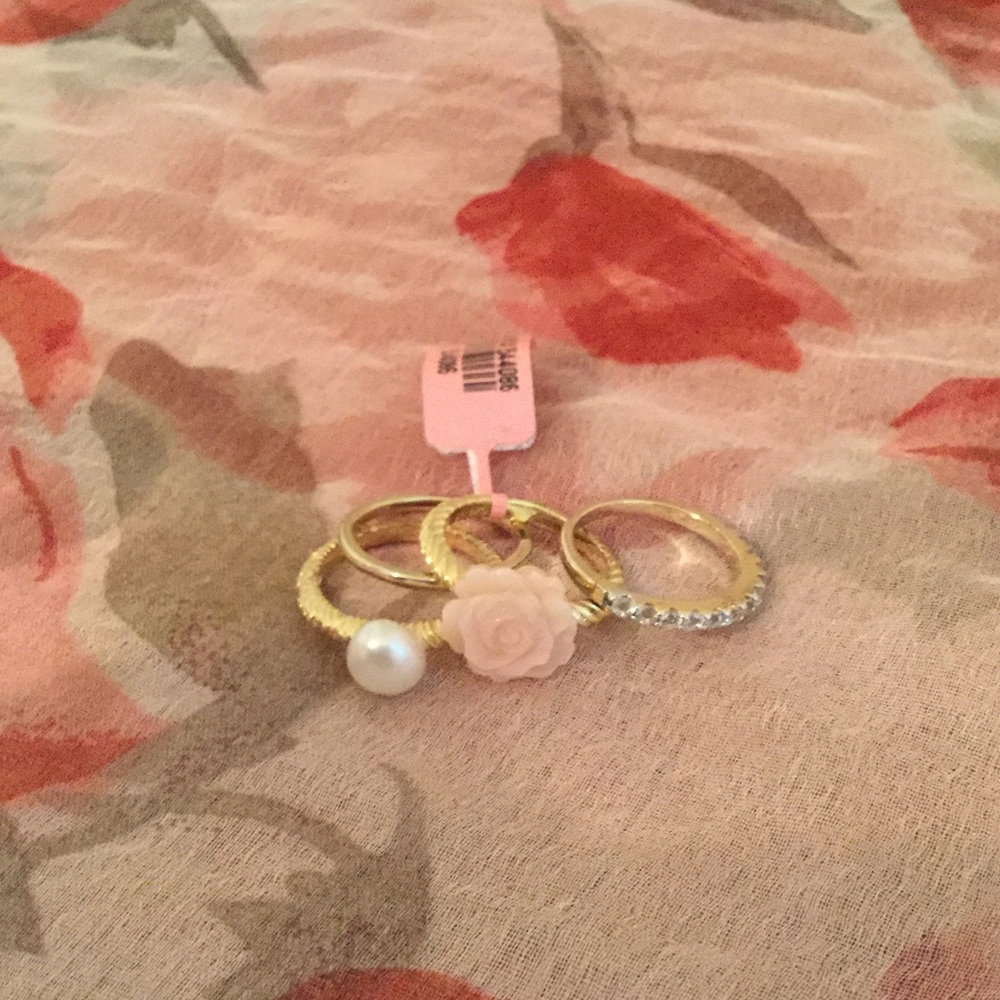 14k rose stack rings - Picture 2 of 6