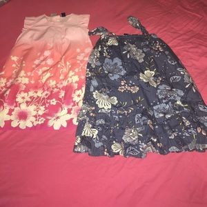 Two floral print gap dresses 4t&5t, never worn!