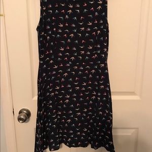 Water color birds dress