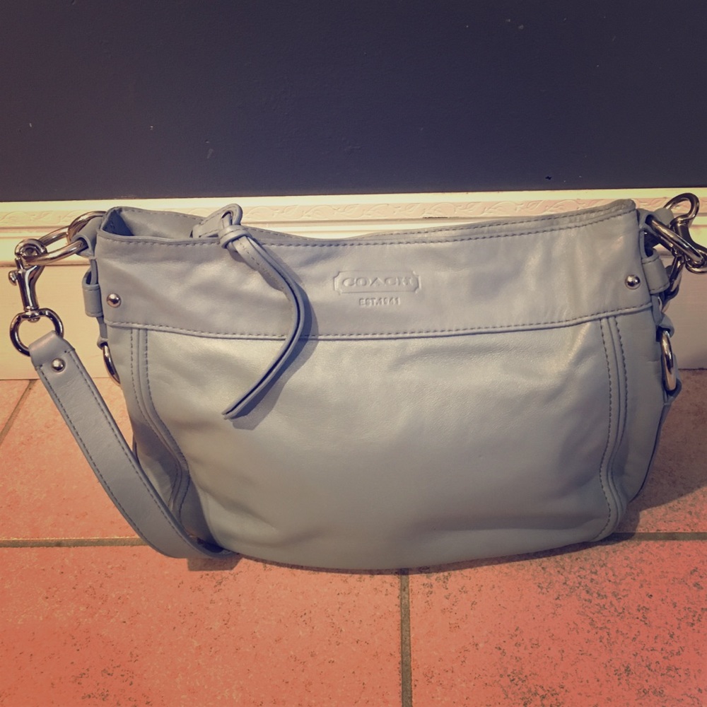 Coach Zoe blue bag authentic 14707