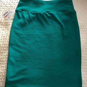 Green/teal Cassie lularoe skirt new with tags