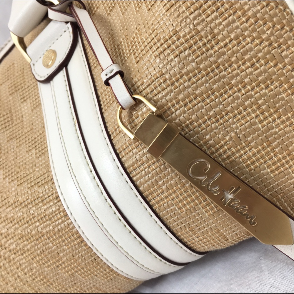 Cole Haan wicker speedy bag