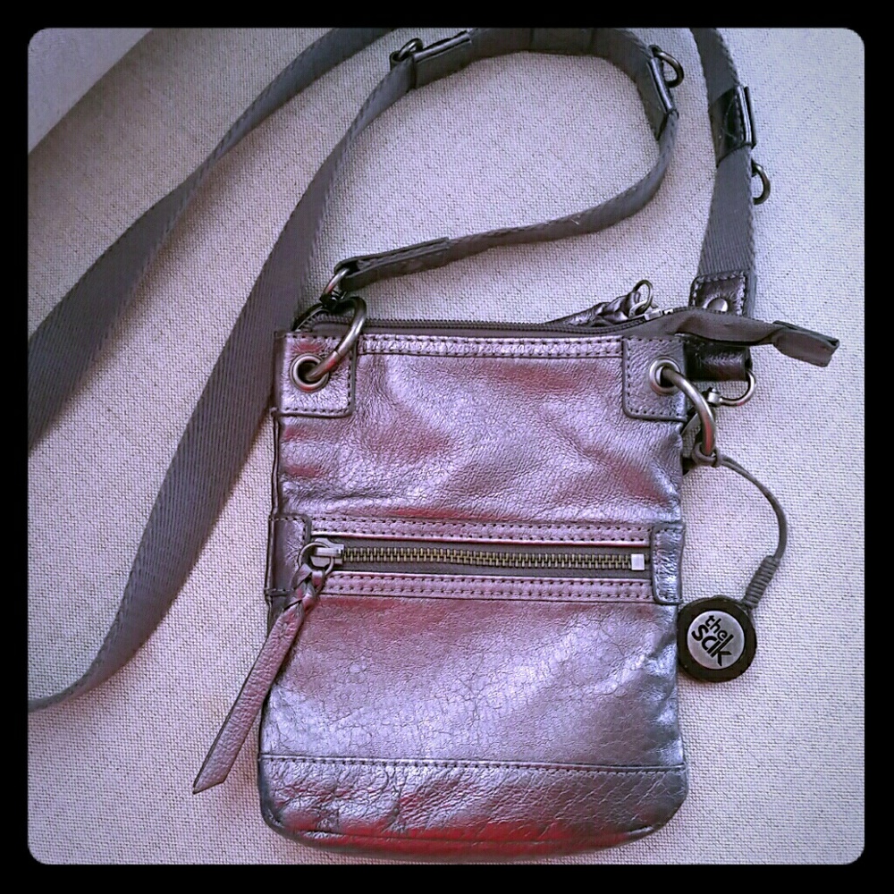 The Sak Silver leather crossbody bag