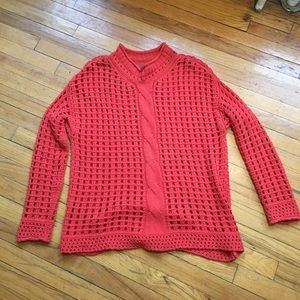 Free people red oversized knit sweater Free people red oversized knit sweater