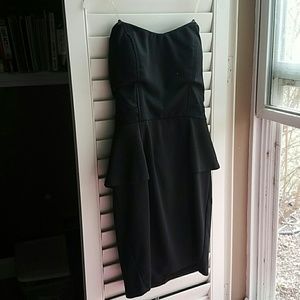 Black strapless dress