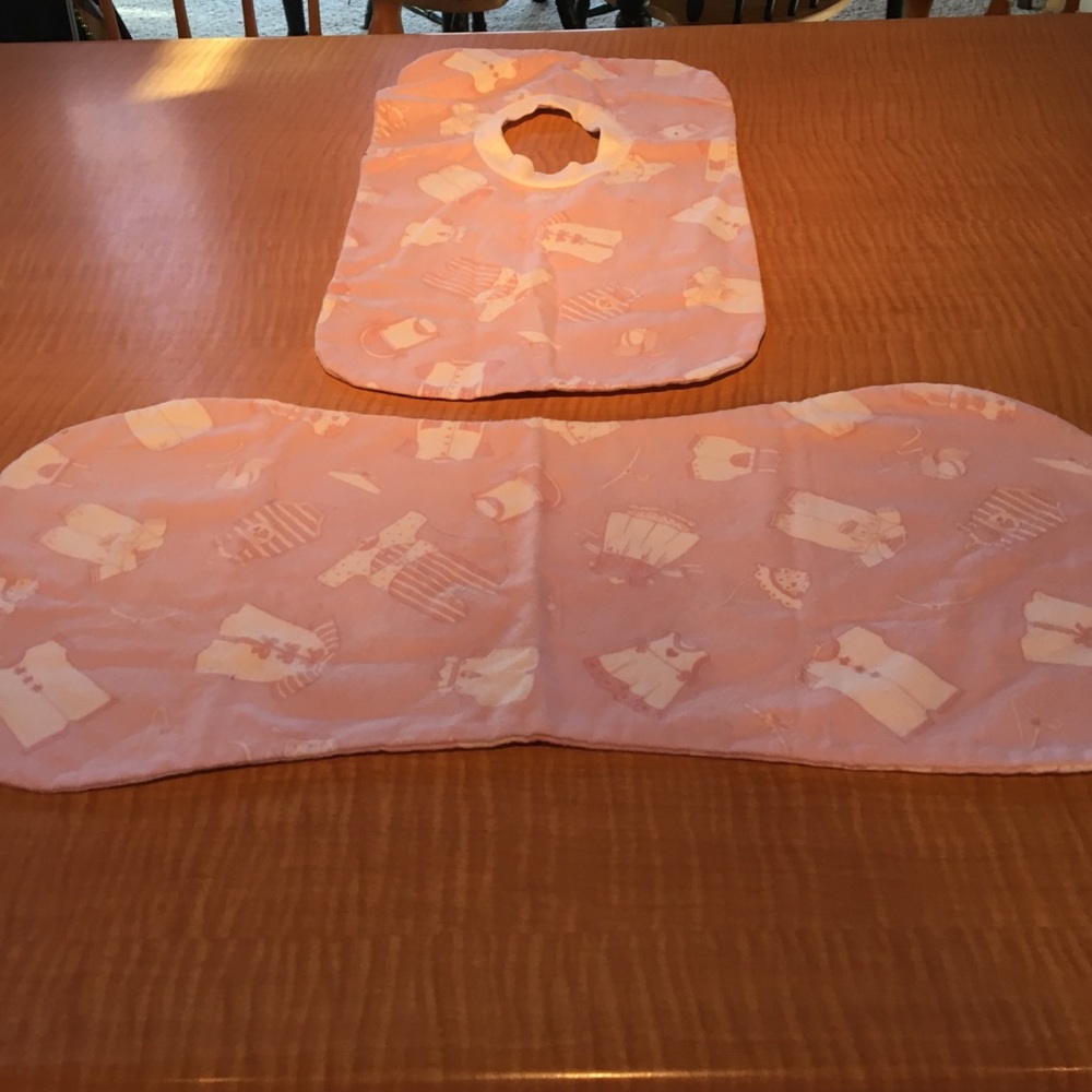 Baby bib and 2 spit rags