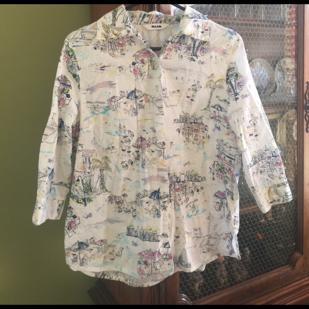 Adorable retro print ALIA top s/m