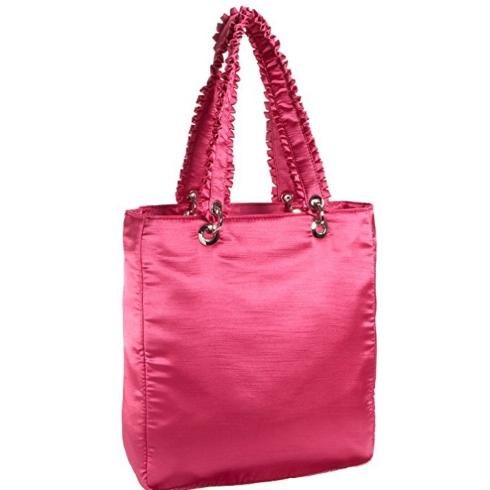 Toss Designs Ruffle Satin Jacqueline Tote