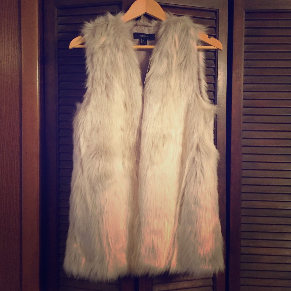 Silver Fur Vest