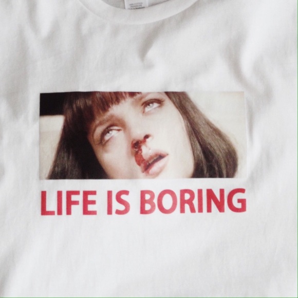 🔥LAST ONE🔥 Pulp Fiction Life is Boring Tee - Picture 2 of 5