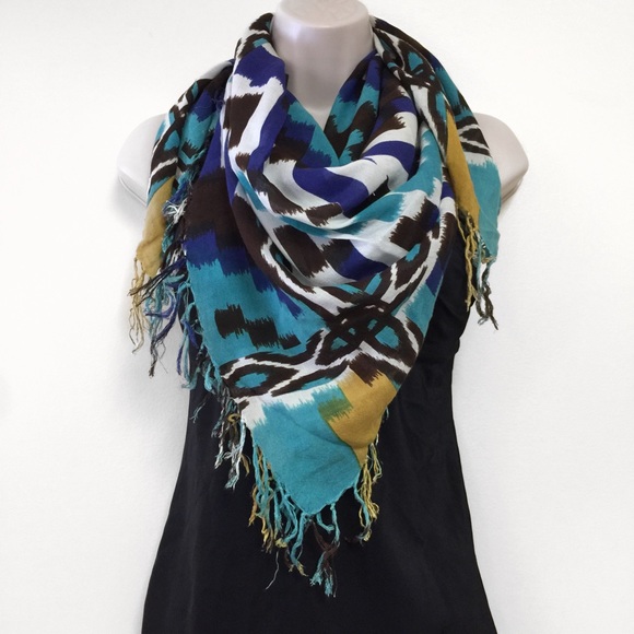 Forever 21 Accessories - Blue/Green/Yellow Tribal Western Scarf