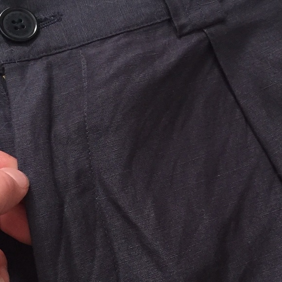 Marc by Marc Jacobs navy silk & linen shorts - Picture 6 of 8