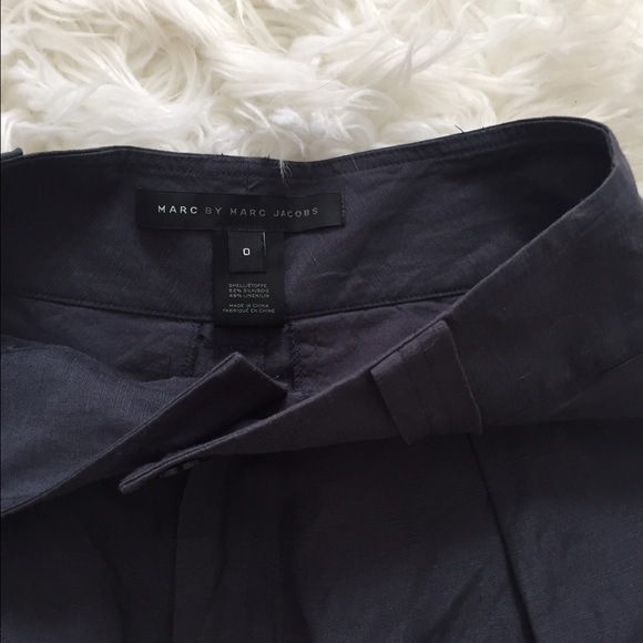 Marc by Marc Jacobs navy silk & linen shorts - Picture 7 of 8