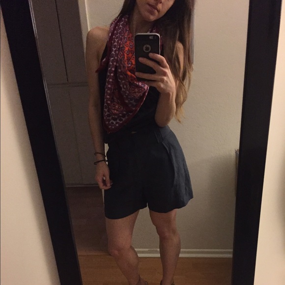 Marc by Marc Jacobs navy silk & linen shorts - Picture 8 of 8