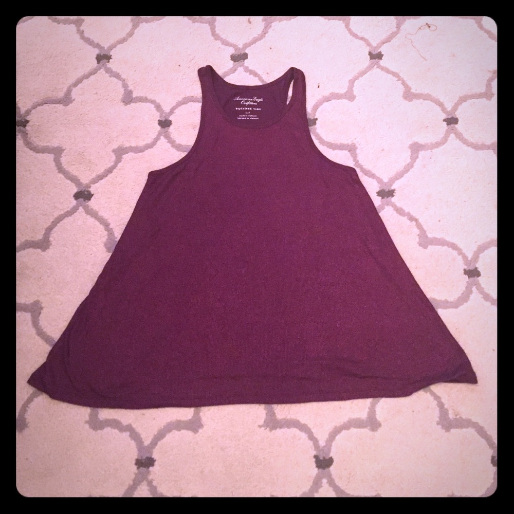 Ribbed Maroon Tank Top