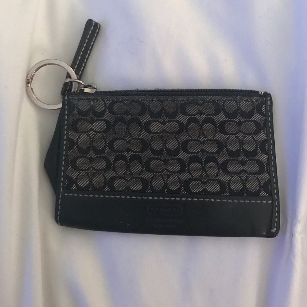 Coach mini wallet keychain