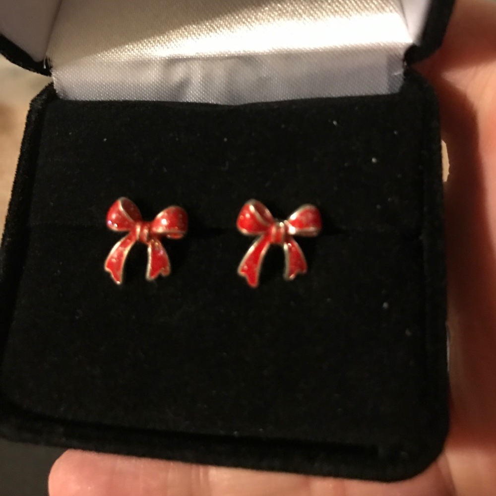 Red Christmas earring