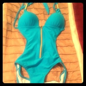 Blue Monokini swimsuit