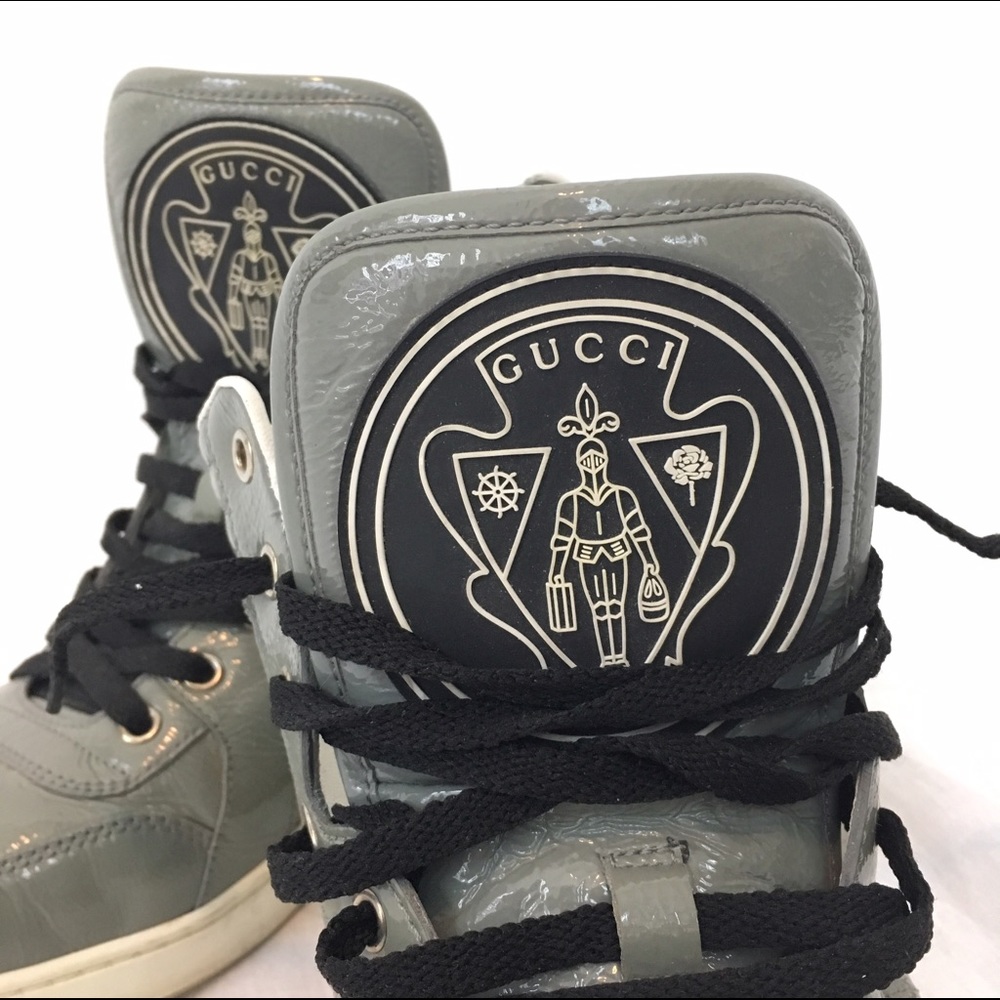 Gucci patent high-top sneakers