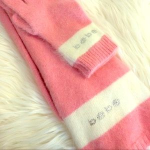 Bebe angora scarf and gloves set