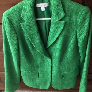 Tweed Kelly green blazer