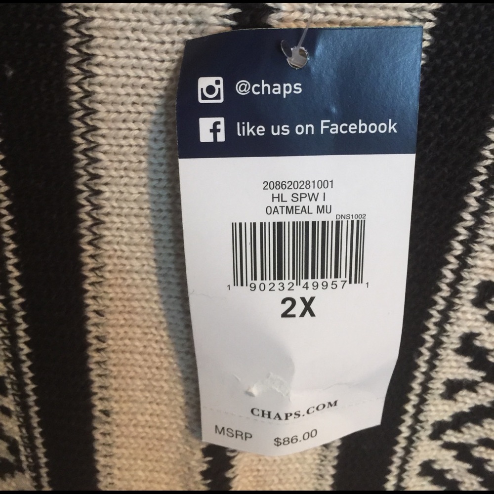NWT size 3X Chaps shrug - Picture 5 of 8